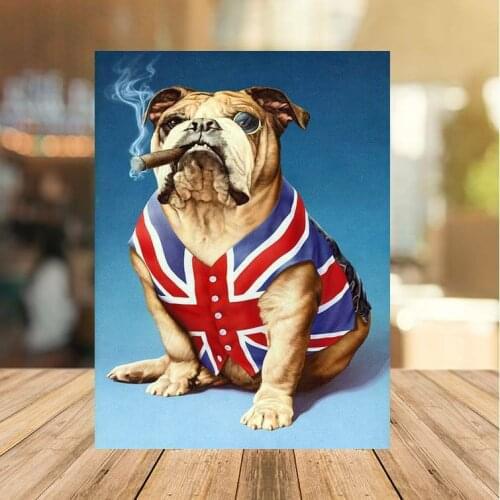 British Bull Dog Sign Plaque Bar Pub Vintage Retro Wall Decor Home Club Tavern