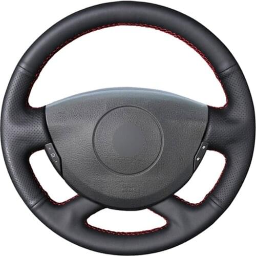 Black Faux Leather Steering Wheel Cover for Renault Laguna 2001-2007 Vel Satis 2001-2005 Grand Espace 2003-2008 Trafic 2012-2014