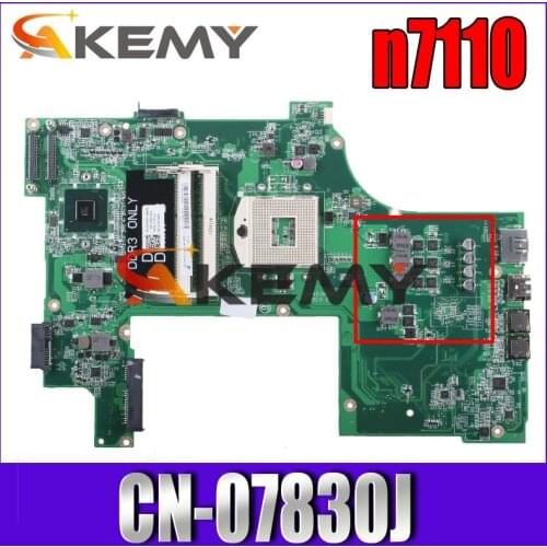 CN-07830J 07830J 7830J Laptop Motherboard For DELL N7110 DA0R03MB6E0 HM67 31R03MB0000