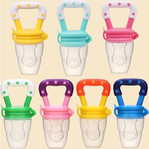 Baby Sillicon Pacifiers Nipple Fresh Food Milk Nibbler Feeder Kids Fruit Teat Bottles Feeding Drinking Teething Safe Supplies
