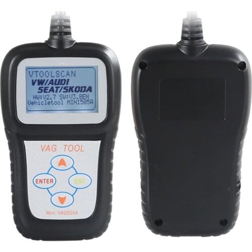 MINI Vag 505A Scannr Vag Auto Code Reader Pro Black Double K-Line Engine Checking Detect Trouble Scanner Diagnostic Tool