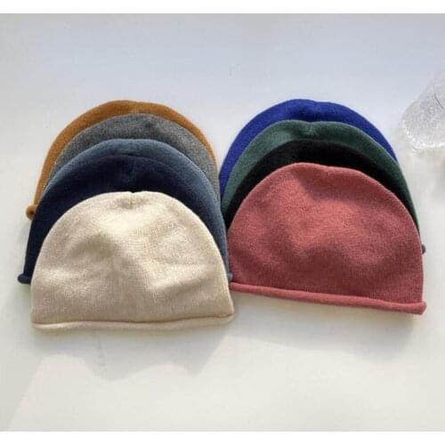 INS Unisex Autumn Plain Beanie Hats Men Knitted Hat Women Balaclava Casual Design Bobble Spring Knit Gorra Comfortable