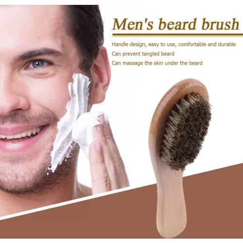 Professional Men Shaving Beard Brush Nylon Hair Wooden Handle Facial Cleaning Salon Tool Razor Brush Men Shaving Brush