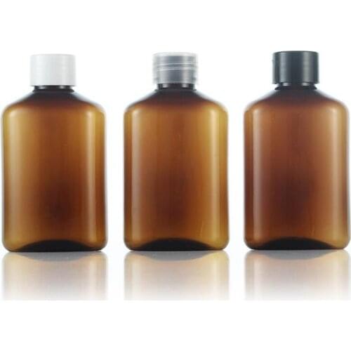 Empty PET Brown Lotion Cream Bottles With Screw Cap,125ML Refillable Shampoo,Shower Gel,Body Milk Cosmetics Packaging F20172814