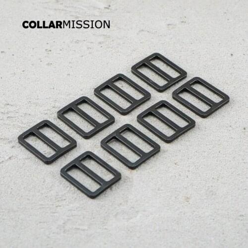 25mm Buckles Adjust Clasp Webbing Slider Buckle metal slider Tri-Glid for DIY dog collar black RZK25H