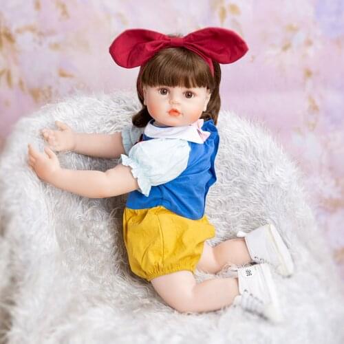 60cm Silicone Reborn Baby Dolls Toy Realistic princess girl toddler bebe reborn Child Birthday Gift Babies Boneca Brinquedo