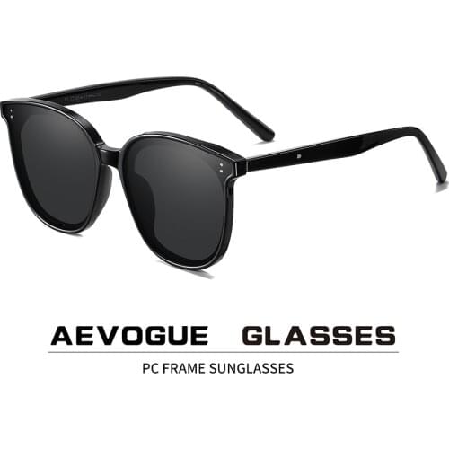 AEVOGUE New Women Retro Polarized Sunglasses Transparent Round Fashion Sun Glasses Vintage Oculos Unisex UV400 AE0848