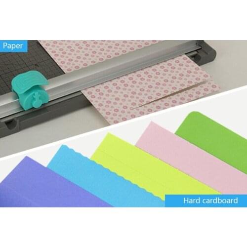 A4 Paper Trimmer Paper Cutter Multi-style Pattern Cutter Head with Storage Box 10 Sheet Capacity for Paper Craft Project