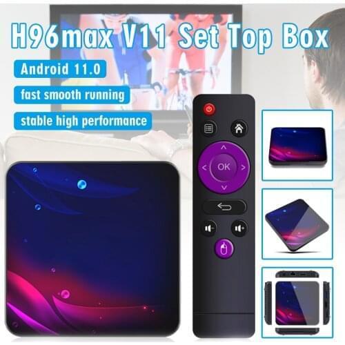 Mayitr 1pc High Quality Android 11.0 Set Top TV Box 2GB+16GB Dual Band Wi-Fi Media Player With Remote Control