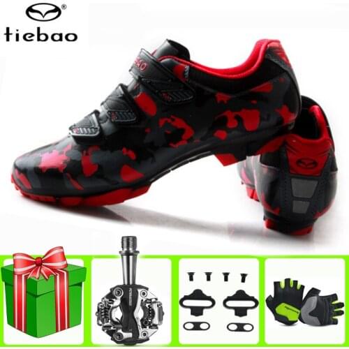 Tiebao Sapatilha Ciclismo Mtb Men Cycling Shoes Women 2021 Mountain Bike Bicycle Racing Triathlon Self-Locking Sneakers Shoes