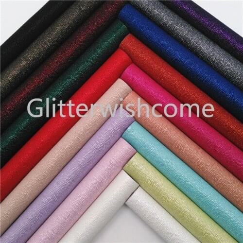 Glitterwishcome 21X29CM A4 Size Vinyl For Bows Iridescent Embossed Caviar Leather Fabirc Faux Leather Sheets for Bows, GM5023A