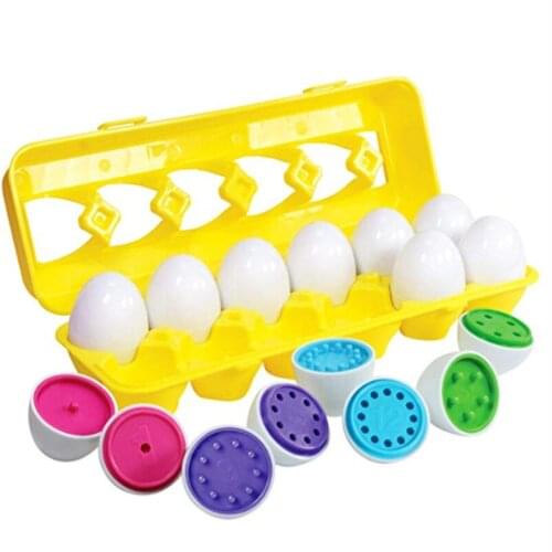 Kids Baby Count & Maths Eggs Smart pairing egg box color shape pairing smart pairing egg puzzle toy Boxed