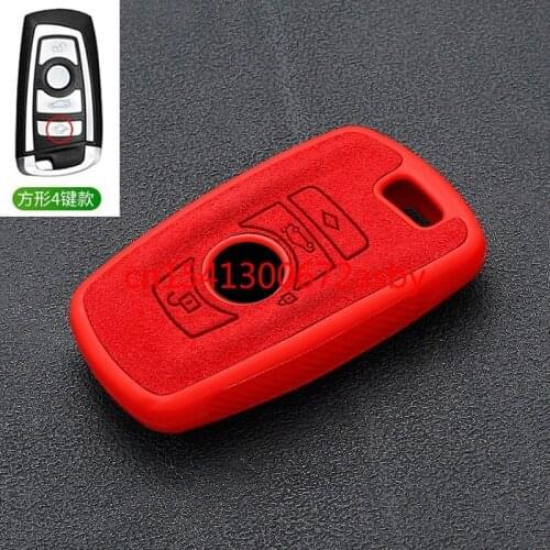 For BMW 5 Series 528 3 Series 318 320li gt Suede fur car key cover full key remote control protective shell anti-drop