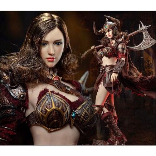 1/6 Scale SFD Goddess of War Figures Pretty Viking Woman Warrior Tall 29cm BJD Action Figure Doll Soft Silicone Model Toys C1192