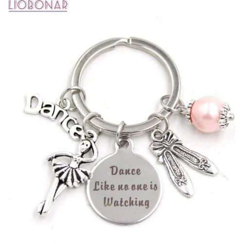 1PC New Arrival Stainless Steel Key Ring Dance Ballerina Key Chain Keyring Dance Ballet Gifts Jewelry