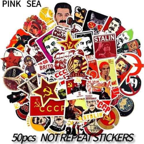 10/30/50Pcs/Set Soviet Union Joseph Vissarionovich Stalin Waterproof Stickers For Laptop Luggage Motorcycle Phone Skateboard
