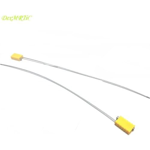 Lots of 10pcs brand new Zn alloy cable ties steel wire cable ties one-time lead belt safety seal with gear 300mm long