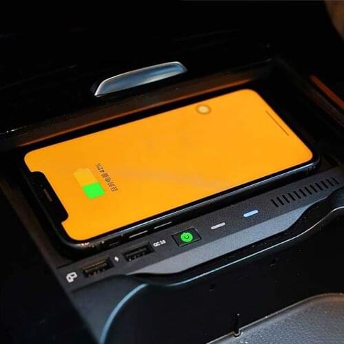 15W QI car wireless charger for Mercedes Benz W177 W188 W247 CLA GLB A B Class 2019 2020 2021 charging plate phone charger