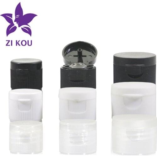 18/410 20/410 24/410 Shampoo Cosmetic Plastic Flip Top Bottle Cap for PET Lotion Shower Gel Bottle Black/White/Transparent Cover