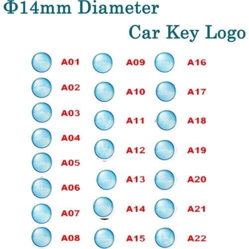 30/50/100pcs/Lot 14mm KD LOGO Resin Epoxy Crystal Logo for KD VVDI Folding Flip Remote Car Key Shell