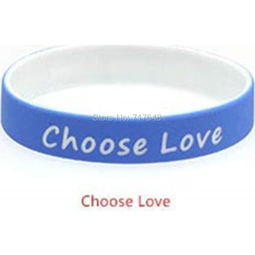300pcs Love Sentences Choose Love wristband silicone bracelets free shipping by FEDEX A