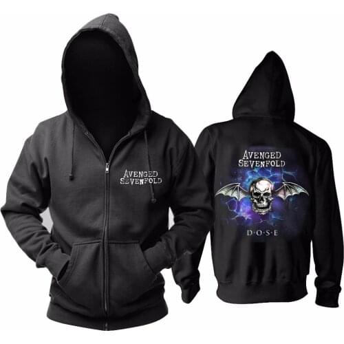 31 designs Harajuku Skull Avenged Sevenfold A7X Rock Hoodies shell jacket punk heavy metal sweatshirt zipper fleece sudadera