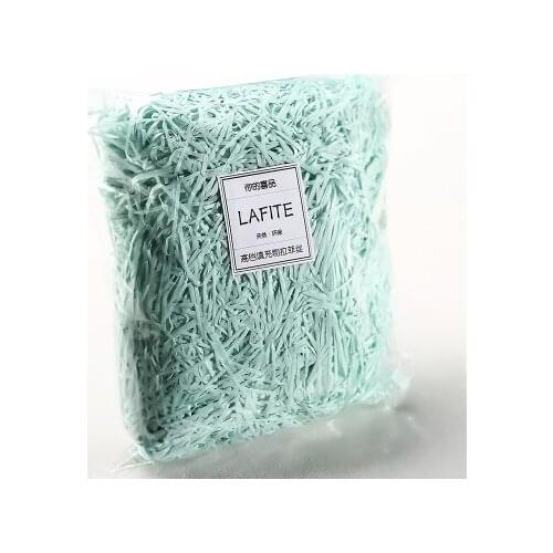 Free shipping 100g/lot pea-green Natural lafite grass shredding creative candy box gift box filler wedding celebration supplies