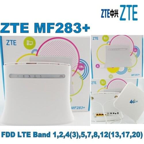 ZTE MF283+ 4G LTE Wireless Gateway+4G External Antenna Two SMA connectors
