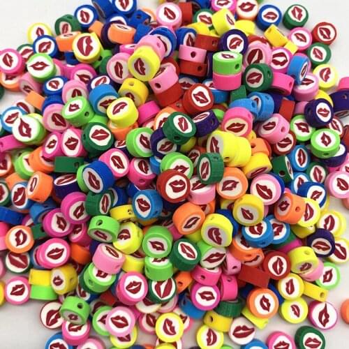 30pcs 10mm Polymer Clay Beads Spacer Loose Beads for Jewelry Making DIY Handmade Charm Bracelet Necklace Accessories