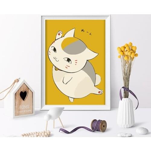 DIY digital painting fat cat cartoon anime Natsume friend account art decoration painting hand-painted decompression