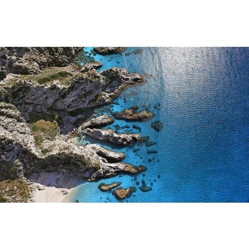 D0709 TROPICAL BEACH OCEAN LANDSCAPE PALM TREES Silk Fabric Poster Art Decor Indoor Painting Gift