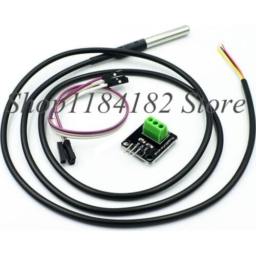 DS1820 Stainless steel package Waterproof DS18b20 DC5V temperature probe temperature sensor 18B20 For Arduino Connector