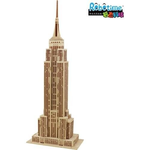 3D Wooden Puzzle Childrens Wooden Toy Mini Building Assembly Model wood toys toys for kids 2 to 4 years old