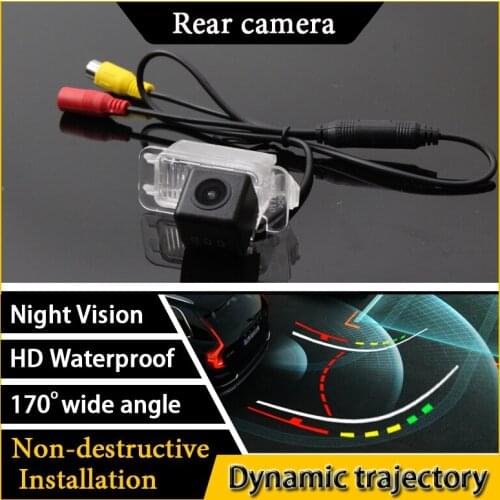 Dynamic Trajectory Tracks Car Rear View Camera For Ford Mondeo Kuga Focus Fiesta Escape S MAX S-MAX HD Reverse Parking