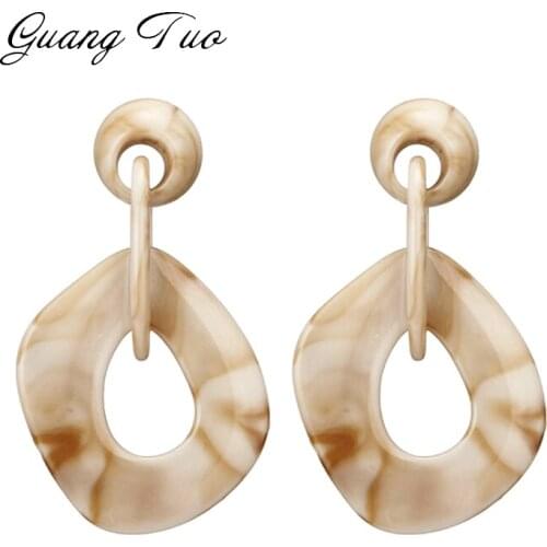 ES2188 Vintage Fashion Simple Acrylic Earrings European Jewelry Geometric Hollow Dangle Drop Earrings For Women Female Jewelry