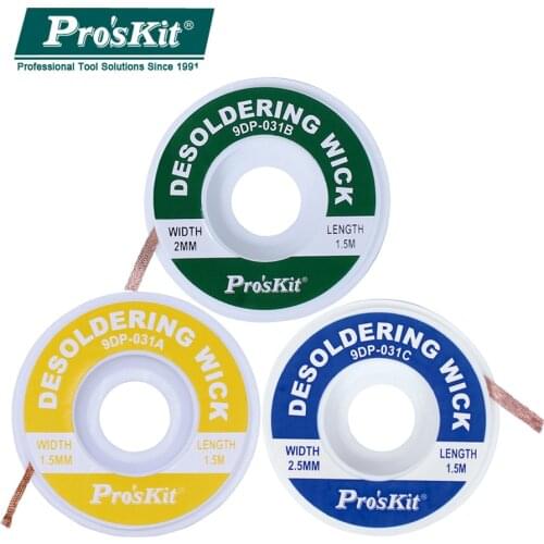 9DP-031A/B/C ProsKit BGA Suction Tin Line Desoldering Wick Solder Remover Wire For PCB IC Motherboard Reballing Tool