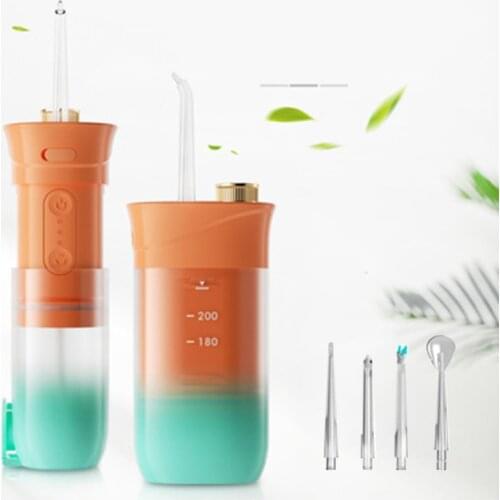 Waterpik Portable Oral Flusher Water Toothpick Teeth Cleaner Dental Flusher Oral Teeth Cleaner Water Pulse Large-Volume 200ml