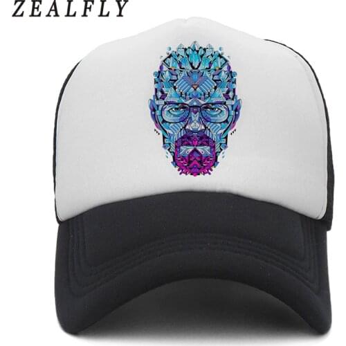 Breaking Bad heisenberg Walter Trucker Cap Hot New Cool Mesh Caps Summer Baseball Net Trucker Caps Hat For Men Women