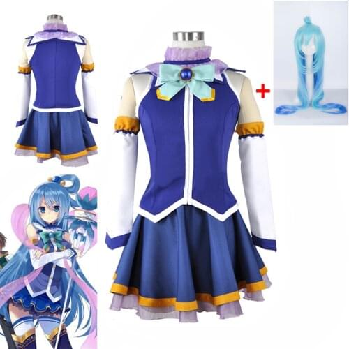 KonoSuba the blessing of God in this wonderful world Aqua Tops dress uniform outfit Anime Cosplay costumes S-XXL free shipping