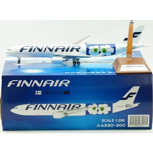 Diecast 1:200 Scale A330-300 OH-LTO FINNAIR Airlines Alloy Airplane Model Toys Aircraft Metal Plane Gifts Souvenir Ornaments