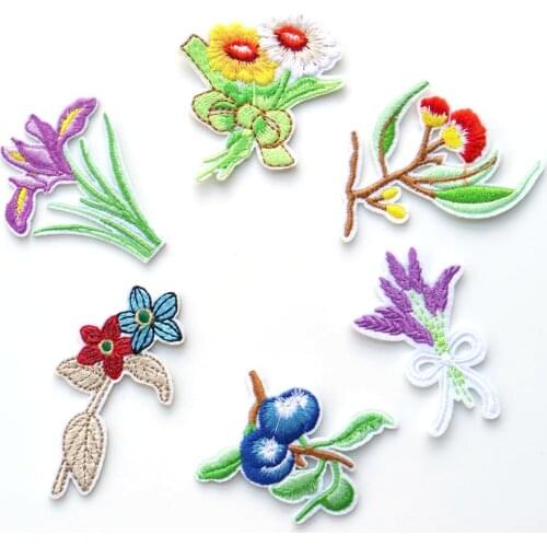 1pc Fashion iron on cute flower patches for clothing embroidery ironing floral appliques parche DIY handmade clothes accessories