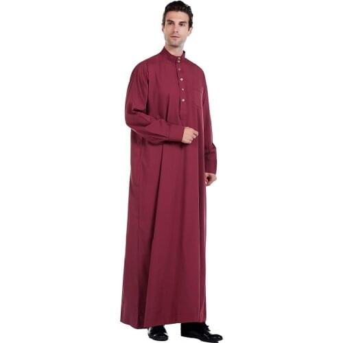 Muslim Men Jubba Thobe Islamic Clothing Ramadan Mens Abayas Long Robe Saudi Wear Musulman Abaya Caftan Jubah Dubai Arab Dressing