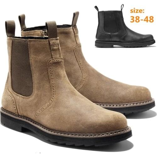 New Mens Chelsea Boots Non-slip Wear-resistant Rubber Sole Autumn And Winter Nude Boots Mens Large Size Outdoor Leisure Boots
