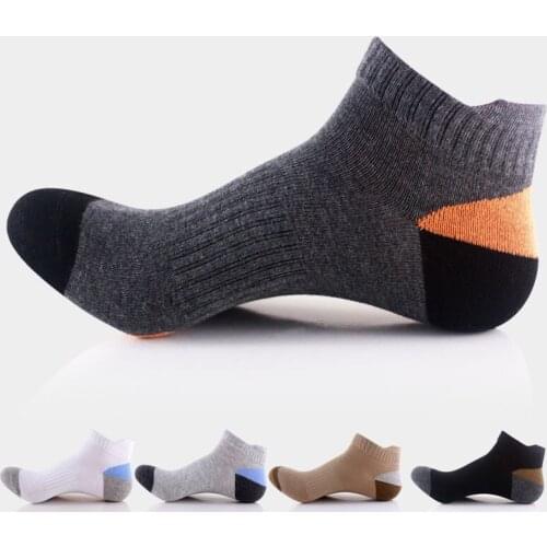 DOIAESKV Men Socks Cotton Stretchy Casual Breathable Short Socks Suit for All Season Non-slip Male Compression Socks EU 39-44