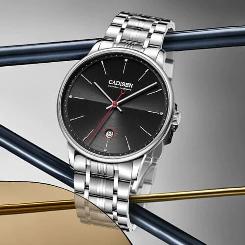 NEW CADISEN Men Mechanical Watch Waterproof Shock Resistant Casual Automatices Male Date Clock montre homme 2020 luxe de marque