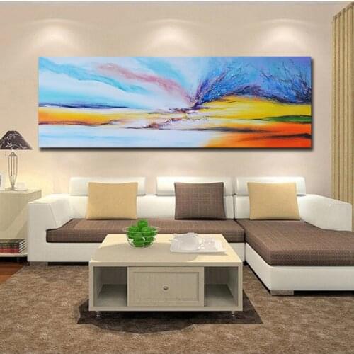 210x70cm Big Size Posters and Prints Canvas Painting,Modern Abstract Golden Yellow Wall Art Pictures For Living Room Home Decor
