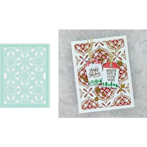 Rectangular Pattern Background Metal Cutting Dies Dies New Arrival 2021 Scrapbook Diary Decoration Cut Die Embossing Template