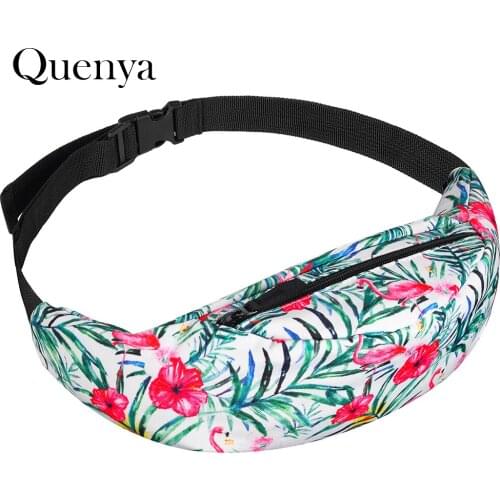 Quenya 3D Printed Flamingo Unicorn Waist bags Pink Fanny Hip Bum Bags for Women / Men Outdoors Travelling Waist Fanny Packs