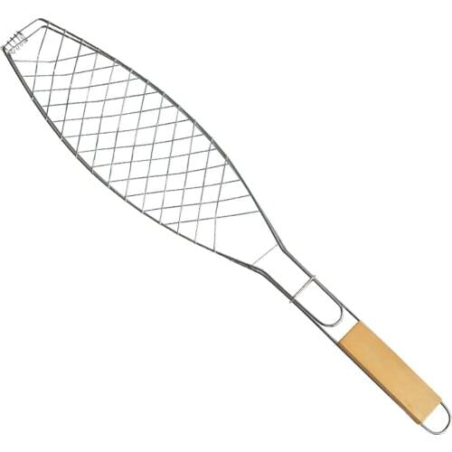 Roasting Fish Grilling Basket Vegetable With Folding Handle DIY Flexible Nonstick Outdoor Barbecue Tool Portable Burger Mesh BBQ