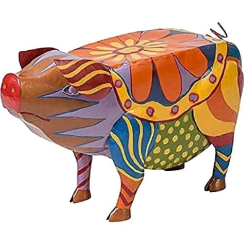 Pig Statue Decoration Garden Patio Balcony Figurine Porker Animal Modern Porket Ornament Shelves Crafts for Home Office Hotel